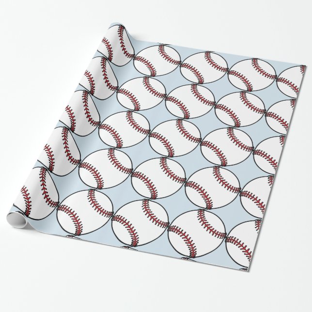 Papier Cadeau papier d'emballage de base-ball (Déroulé)
