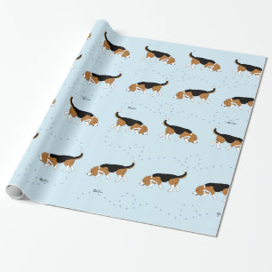Papier Cadeau Papier d'emballage de beagles officiels de