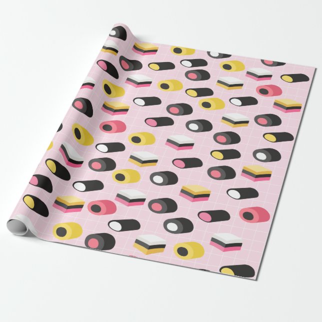 Papier Cadeau Papier d'emballage de bonbons de Licorice (Déroulé)