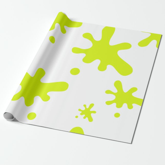 Papier Cadeau Papier d'emballage de boue verte (Déroulé)