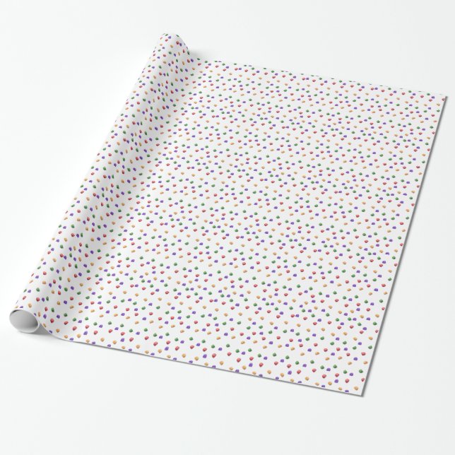 Papier Cadeau Papier d'emballage de boules de gomme de sucrerie (Déroulé)