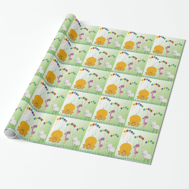 Papier Cadeau Papier d'emballage de brebis de Birdy 2 (Déroulé)