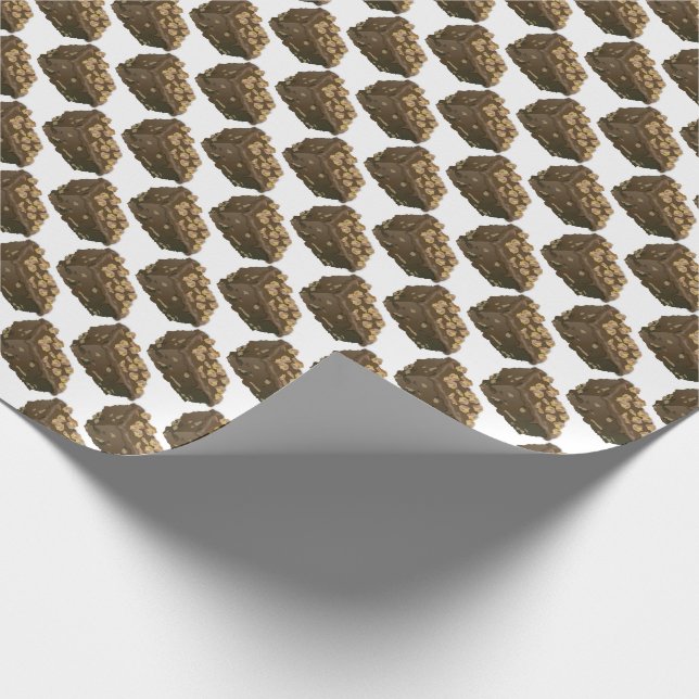 Papier Cadeau Papier d'emballage de "brownie" de fondant (Coin)