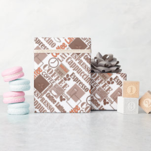 Papier Cadeau Papier d'emballage de café favori