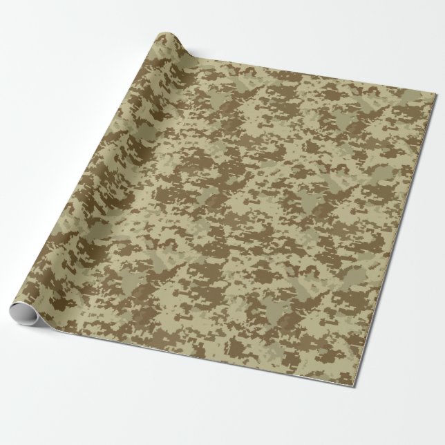 Papier Cadeau Papier d'emballage de camouflage bronzage de (Déroulé)