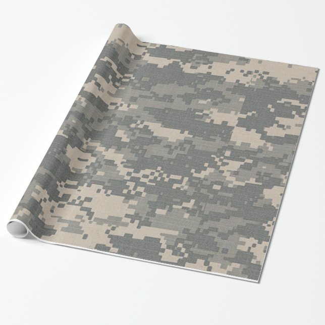 Papier Cadeau Papier d'emballage de camouflage d'ACU Digital (Déroulé)