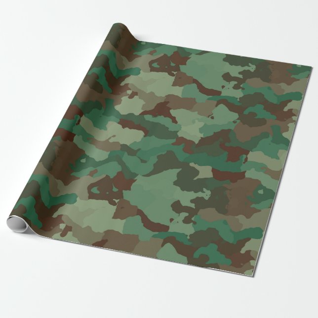 Papier Cadeau papier d'emballage de camouflage militaire (Déroulé)