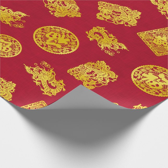 Papier Cadeau Papier d'emballage de célébration chinoise (Coin)