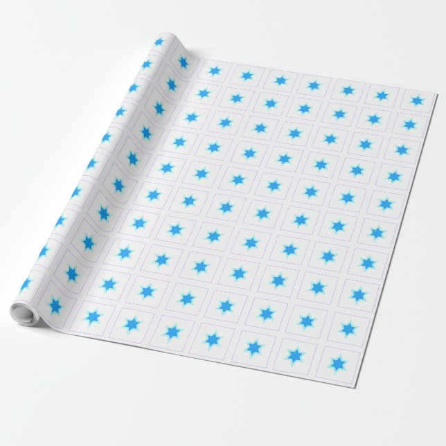 Papier Cadeau Papier d'emballage de Chanukah (Déroulé)