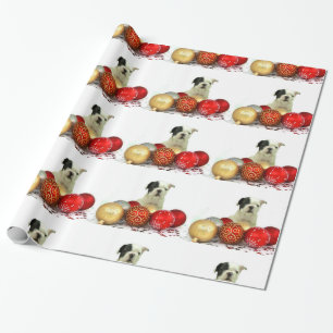Papier Cadeau Papier d'emballage de chien de bouledogue français