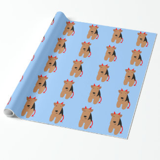 Papier Cadeau Papier d'emballage de chien de diable