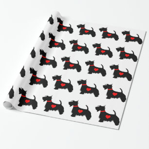 Papier Cadeau Papier d'emballage de chien de Scottie