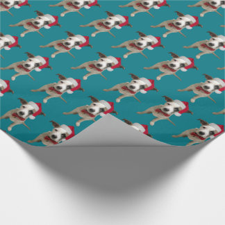 Papier Cadeau Papier d'emballage de chiot de Noël