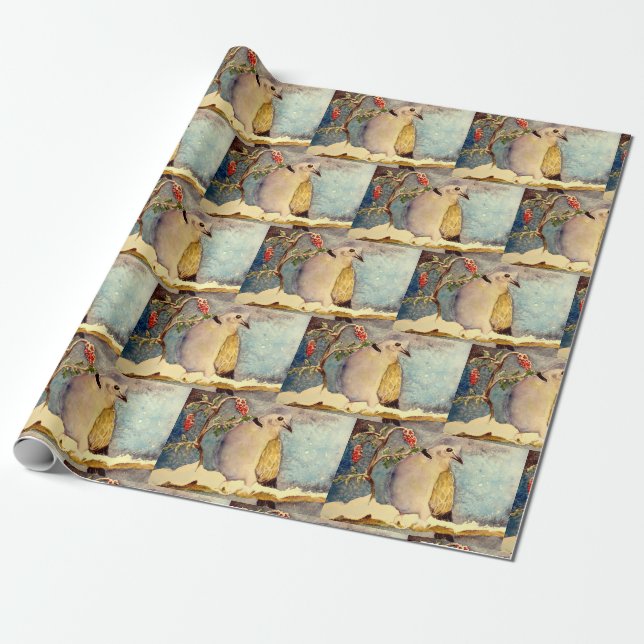 Papier Cadeau Papier d'emballage de colombe (Déroulé)