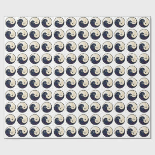 Papier Cadeau Papier d'emballage de colombes de YinYang sur le