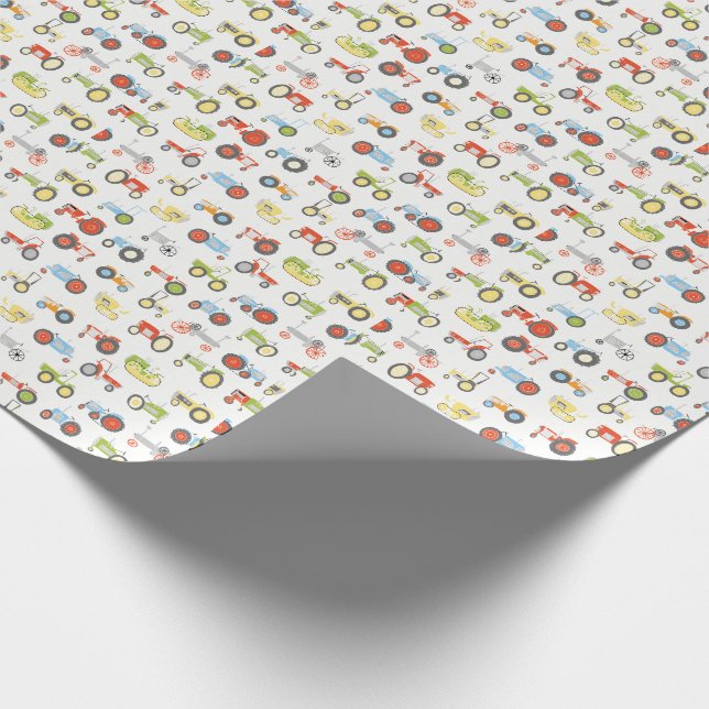 Papier Cadeau Papier d'emballage de conception de tracteur (Coin)