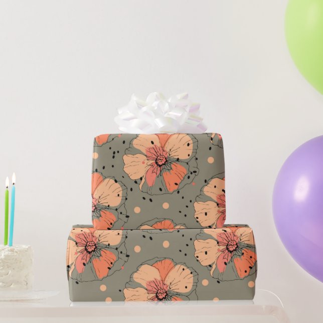 PAPIER CADEAU PAPIER D'EMBALLAGE DE COULEUR D'AUTOMNE (Cadeaux de fête)