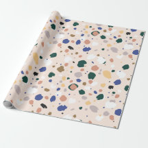Papier d'emballage de couleurs de motif heureux de