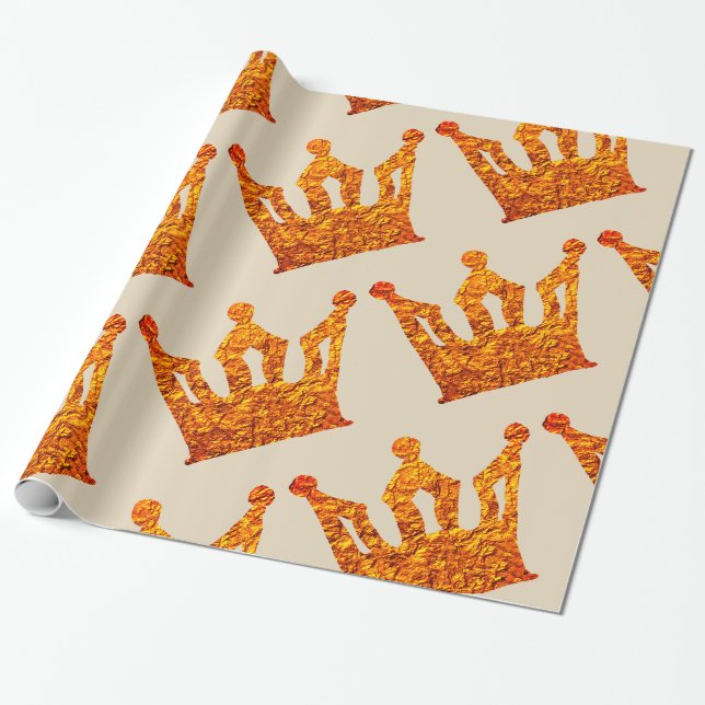 Papier Cadeau Papier d'emballage de couronne (Déroulé)