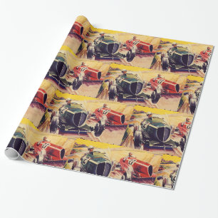 Papier Cadeau Papier d'emballage de course sur route