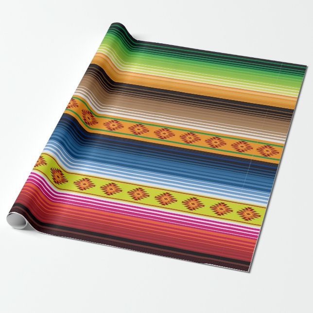 Papier Cadeau Papier d'emballage de couverture mexicaine (Déroulé)