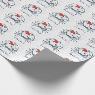 Papier Cadeau Papier d'emballage de crabe de griffes de Père