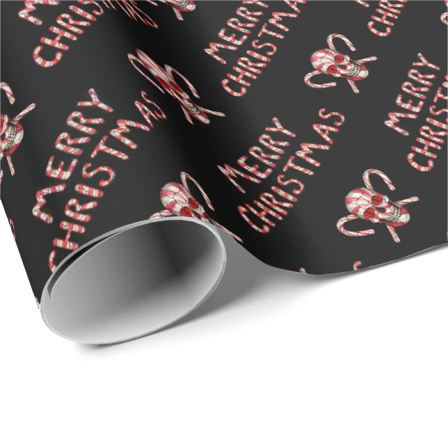 Papier Cadeau Papier d'emballage de crâne de sucre de sucre de (Coin rond)