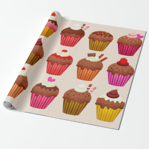 Papier Cadeau papier d'emballage de cupcakes