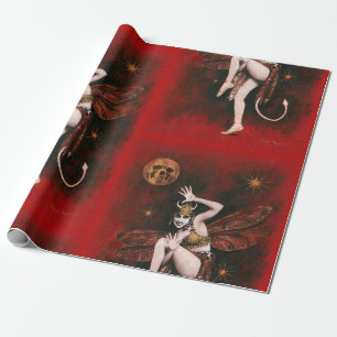 Papier Cadeau Papier d'emballage de danseur vintage de démon