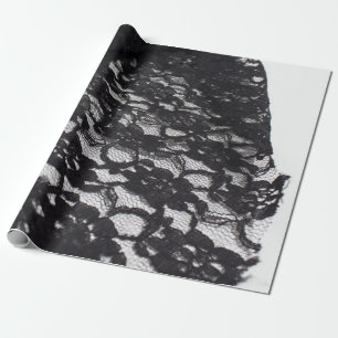 Papier Cadeau Papier d'emballage de dentelle noire