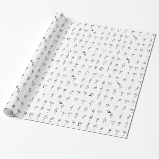 Papier Cadeau Papier d'emballage de diagramme d'ASL (Déroulé)