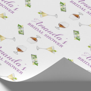 Papier Cadeau Papier d'emballage de douche nuptiale personnalisé