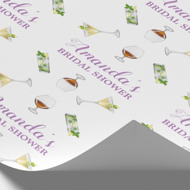 Papier Cadeau Papier d'emballage de douche nuptiale personnalisé (Créateur téléchargé)