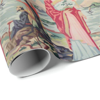 Papier Cadeau Papier d'emballage de femme asiatique du cru PBN