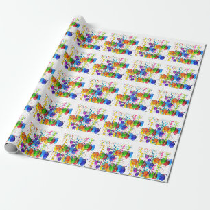 Papier Cadeau papier d'emballage de fête.