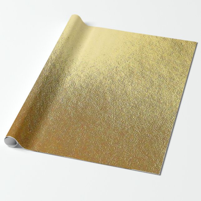 Papier Cadeau Papier d'emballage de feuille d'or (Déroulé)
