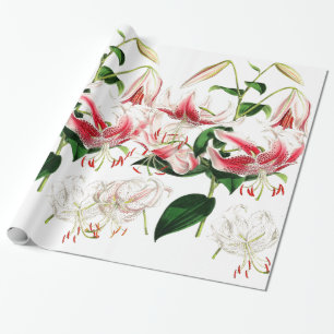Papier Cadeau Papier d'emballage de fleurs de lis