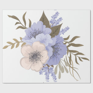 Papier Cadeau papier d'emballage de fleurs de temps de printemps