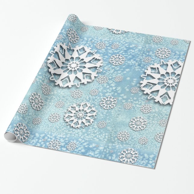 Papier Cadeau Papier d'emballage "de flocons de féerie de danse" (Déroulé)