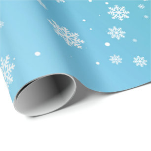 Papier Cadeau Papier d'emballage de flocons de neige métalliques