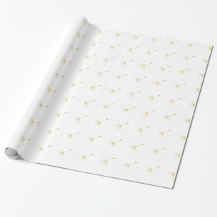 Papier Cadeau Papier d'emballage de flottement de graines jaunes