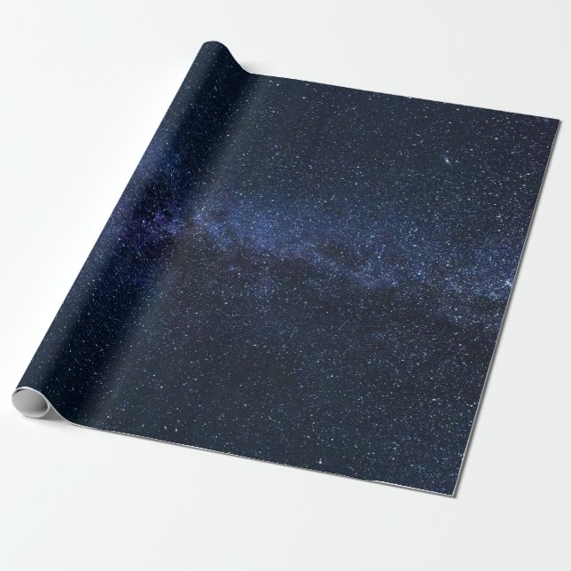 Papier Cadeau papier d'emballage de galaxie de mode laiteux (Déroulé)