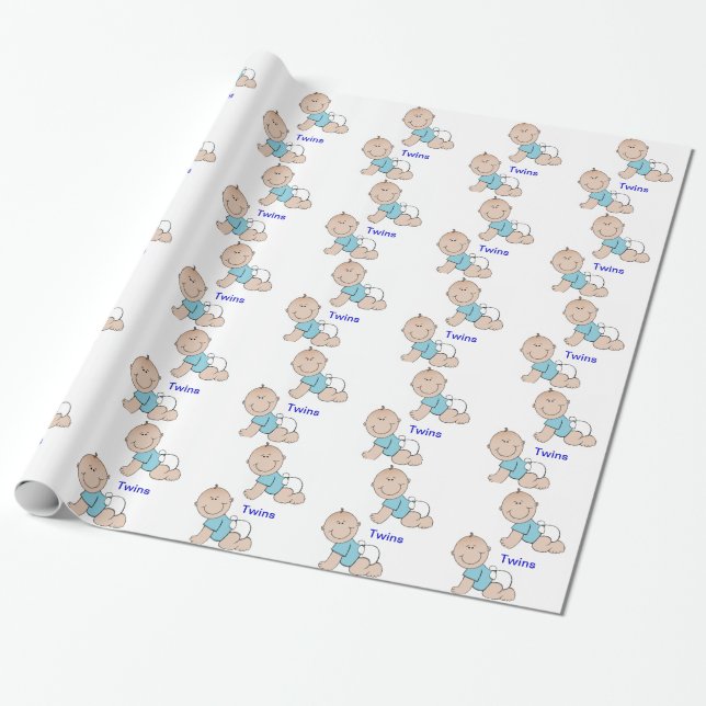 Papier Cadeau Papier d'emballage de garçon jumeau (Déroulé)