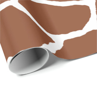Papier Cadeau Papier d'emballage de girafe de motif Brown de