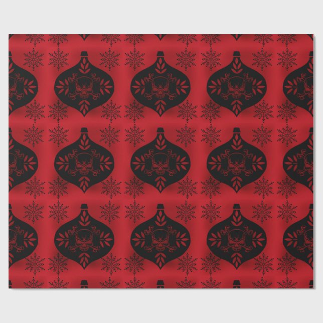 Papier Cadeau Papier d'emballage de Goth avec l'ornement de (Plat)