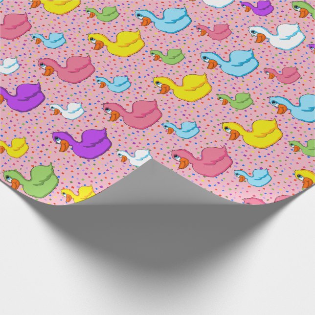 Papier Cadeau Papier d'emballage de grands et petits canards (Coin)