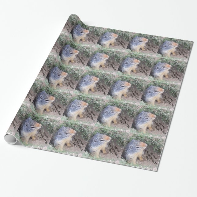 Papier Cadeau Papier d'emballage de Groundhog (Déroulé)