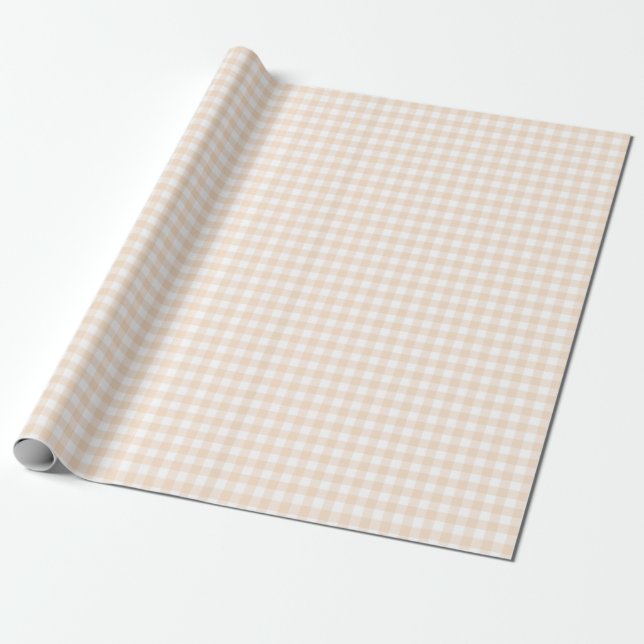 Papier Cadeau Papier d'emballage de guingan de coquillage (Déroulé)