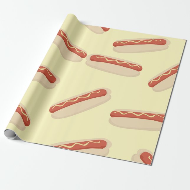 Papier Cadeau Papier d'emballage de hot-dog (Déroulé)