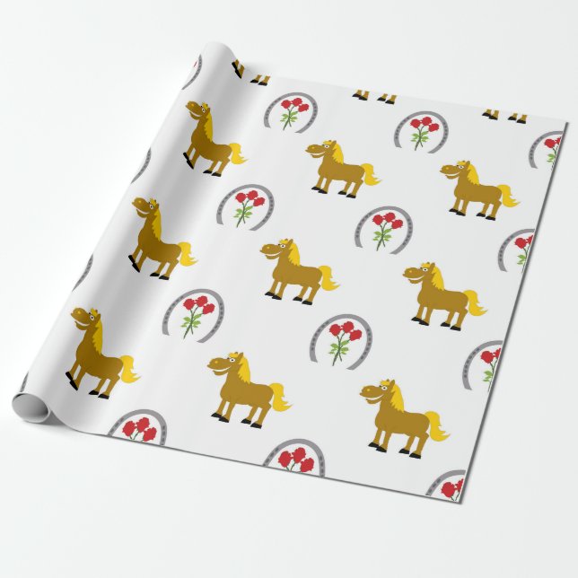 Papier Cadeau Papier d'emballage de Kentucky Derby (Déroulé)